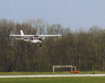 Landing a plane